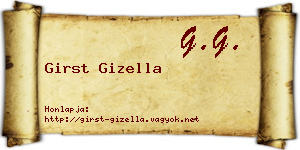 Girst Gizella névjegykártya