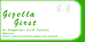 gizella girst business card